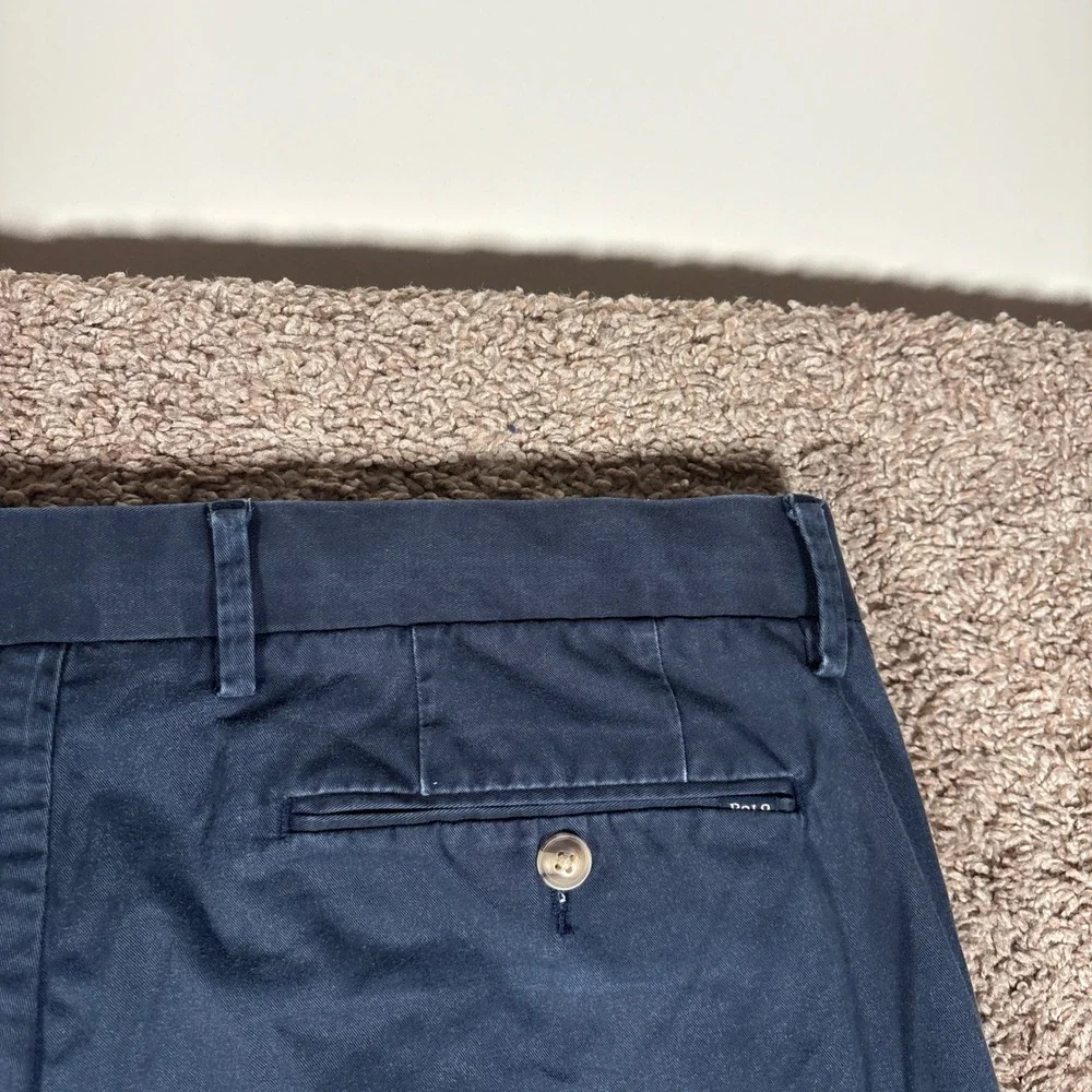 Polo Ralph Lauren Men's Navy Blue Stretch Straight Fit Chino‎ Pants 36x30